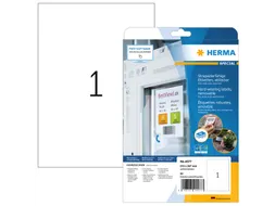 HERMA 4577 Weervaste Folie-etiketten A4 210x297mm removable 20 stuks