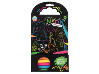 Colouring Book 15x15 cm 40 vel 5 neon markers - 3