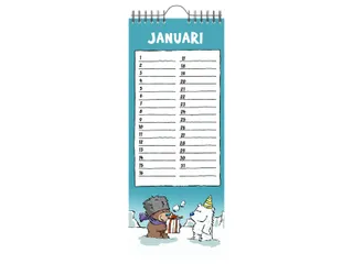 Verjaardagskalender Lannoo Ritstier 130x325 blauw - 3