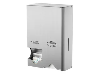 MediQo-line Maandverband- & tampondispenser klein RVS anti-fingerprint - 1