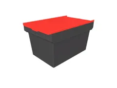 Herbruikbare containers HxLxB 340x610x400mm 58l PP-regeneraat rood