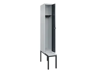 locker met bank,HxBxD 2120x300x815mm,1vak,vak B 300mm,draaigrendel - 2