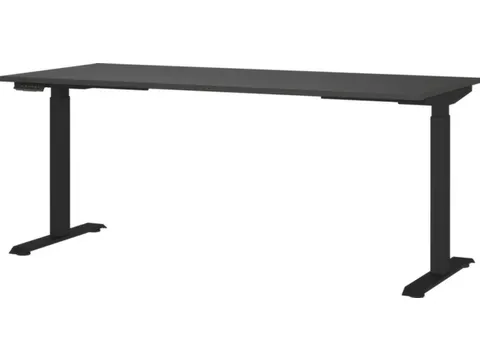 Elektrisch ihv bureau,HxBxD 720-1200x1800x800mm,blad grafiet