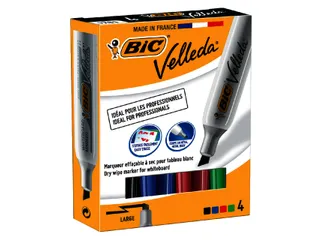 Viltstift Bic 1781 Whiteboard Schuin Assorti 3.2-5.5mm Set à 4st - 2
