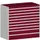 ladekast,HxBxD 1200x1300x750mm,10lade(n),lade voor normale belastingen