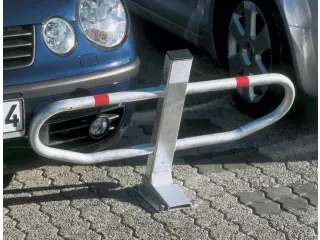 Flexibele Parkeerbeugel Staal 600x1000mm Bodemplaat 250x150mm Slot - 1