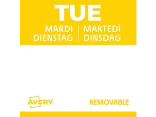 Etiket Avery HACCP dinsdag geel 25x25mm 1000 stuks - 5
