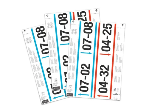 Papieren inserts voor documenthouders 297x74mm (40 kaartjes)