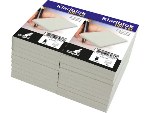 Kladblok Kangaro 6,75cm x 11,0cm 100 vel, krimp à 20 stuks
