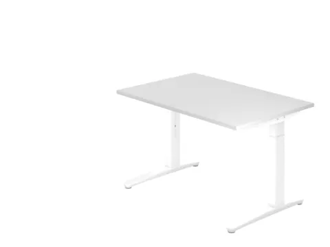 In hoogte verstelbaar bureau,HxBxD 680-850x1200x800mm,blad wit