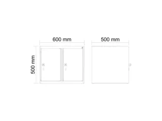 opzetkast,v. locker,2vak.,vak B 300mm,HxBxD 500x600x500mm,draaigrendel - 3