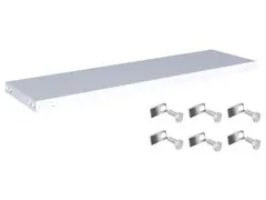 legbord,v. magazijnstelling,BxD 1000x300mm,vakl. 200kg,staal,RAL7035