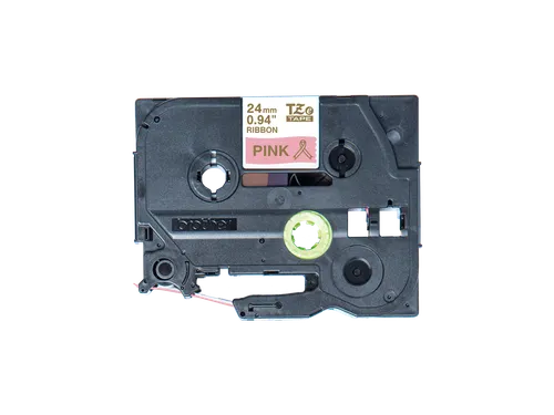 Brother TZe-RE54 stoflint goud op roze - breedte 24 mm, lengte 4 meter