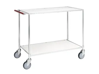 Tafelwagen,Draagverm. 150Kg,2Etage(S),Etage(S) Melaminecoating,Wit - 1