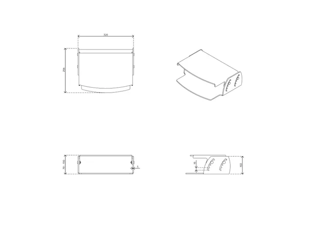 Addit rehausseur écran - réglable 550 - Acrylique transparent