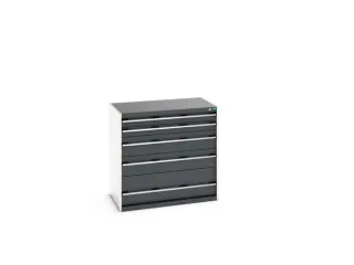 Ladekast 5 Laden 1000x1050x650mm Deksel- Bodem- Voorkant Ral3004 - 3