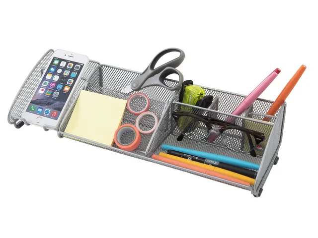 bureau-organiser MESHBOARD 9-vaks grijs draadmetaal