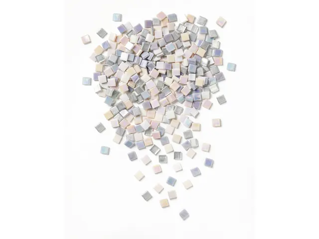 Folia Mozaieksteentjes glas 10x10mm iriserend assorti
