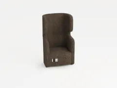 fauteuil,1-zits,geluidabsorberend,stof bruingrijs,HxBxD 1330x860x760mm