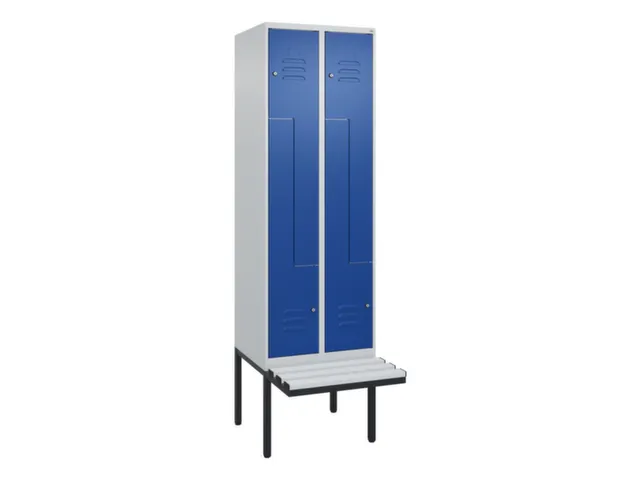 Z-garderobekast,HxBxD 2120x600x815mm,2vak,vak B 300mm,cil.-slot