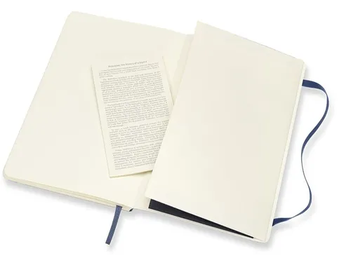 Notitieboek Moleskine large 130x210mm lijn soft cover sapphire blue