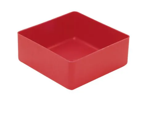 Inzetbak HxLxB 40x99x99mm Polystyreen Rood 50 stuks