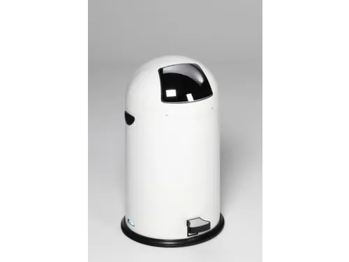 Push & Kick Afvalbak Staalplaat 22 Liter 640x355mm Met Pedaal Wit