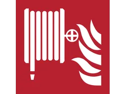 Pictogram bordje Djois Brandhaspel 200x200mm rood