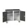 montagetafel 965x1050x550mm staalblad 2 kasten RAL7035 front RAL7016