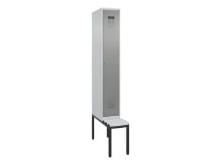 locker met bank,HxBxD 2120x300x815mm,1vak,vak B 300mm,cilinderslot - 2