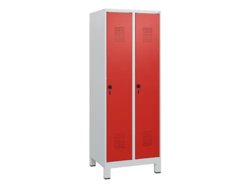 schoollocker,HxBxD 1630x600x500mm,2vak,vak B 300mm,draaigrendel,voeten