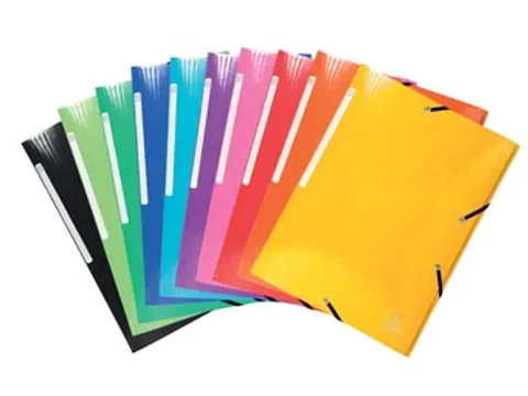 Iderama Elastomap A4 3 Kleppen Rugetiket Assorti karton