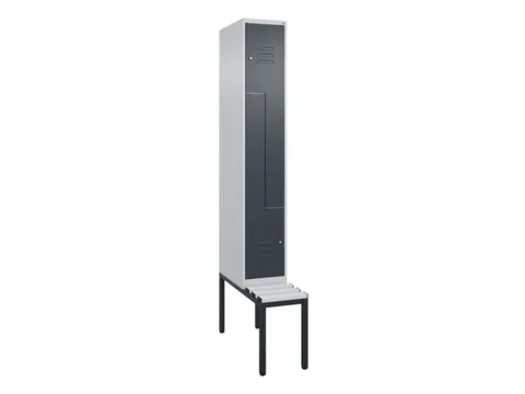 Z-garderobekast,HxBxD 2120x300x815mm,2vak,vak B 300mm,cil.-slot
