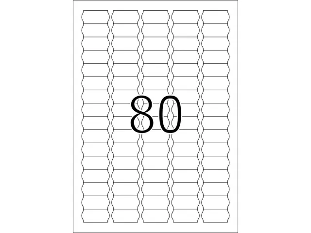 Verwijderbare prijsetiketten 35,6x16,9mm Wit 25 vel A4 2000 stuks