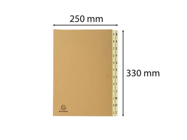 Trieur rigide 24 compartiments de A à Z Forever Kraft - A4 - Kraft br