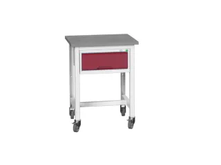 werkbank,verrijdbaar,HxBxD 930x700x600mm,linoleumblad - 1