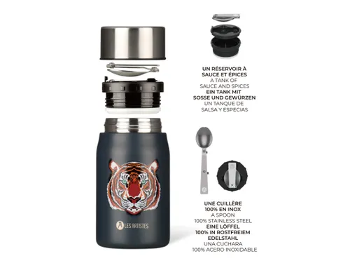 Lunchbox Les Artistes Paris 700ml geïsoleerd met lepel Tiger
