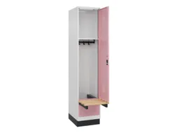 locker met bank,HxBxD 1950x400x815mm,1vak,vak B 400mm,cilinderslot