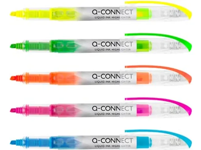 Q-connect Liquid Ink markeerstift Schuine punt Blauw