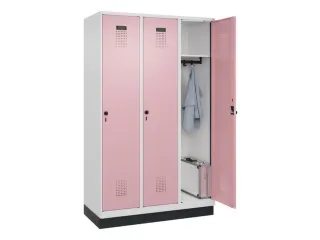 locker,HxBxD 1950x1200x500mm,3vak,vak B 400mm,draaigrendel,sokkel - 1