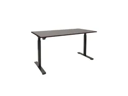 Elektrisch Verstelbaar Bureau Logan Eik 2 Motoren 160x80cm Frame Zwart
