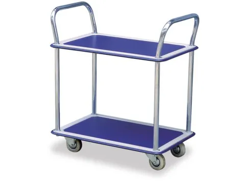 Lichte Tafelwagen 120kg 750x480mm 2 Etages Staalplaat
