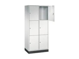 grootvolume-lockersysteem,RAL 7035,HxBxD 1950x820x500mm,2x3vakken