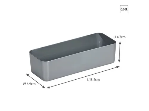 Q-line basket 0,65L grijs - 18,2x7x4,8cm