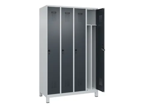 locker voor scheiding van kleding,HxBxD 1950x1200x500mm,4vak