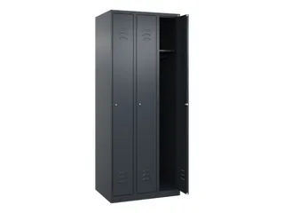 locker,HxBxD 1850x750x500mm,3vak,vak B 250mm,cil.-slot,staand op vloer - 2