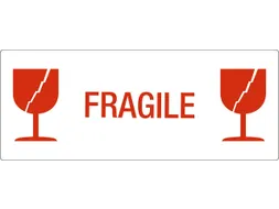 Waarschuwingsetiket fragile 150mmx60mm 500 stuks