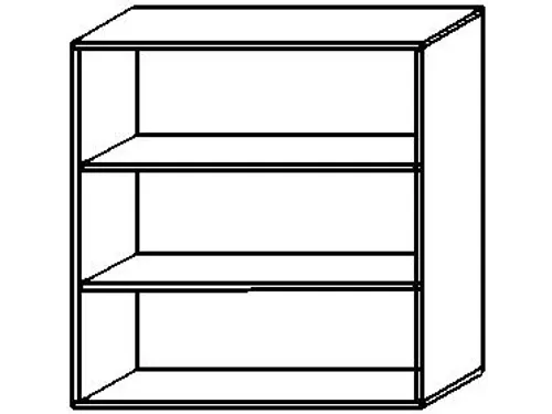 kantoorstelling,HxBxD 1150x1000x430mm,2xhouten vloer,decor romp wit
