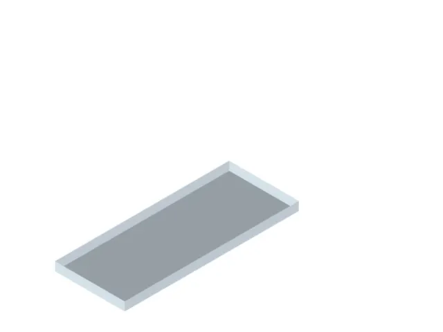 opvanglegborden,v. inhaakstelling,BxD 1000x400mm,vakl. 200kg,m. rand