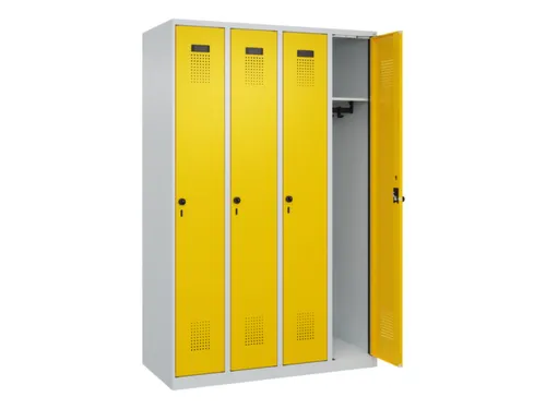 locker,HxBxD 1850x1200x500mm,4vak,vak B 300mm,draaigrendel